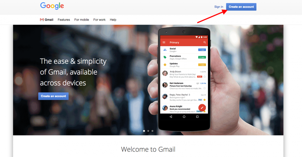 How to create a Gmail account | Digital Unite